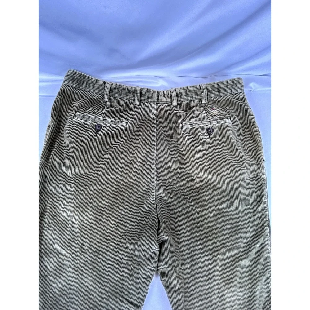 Vtg Tommy Hilfiger Corduroy Pants Mens 38x32 Brown Straight Cuffed Cotton